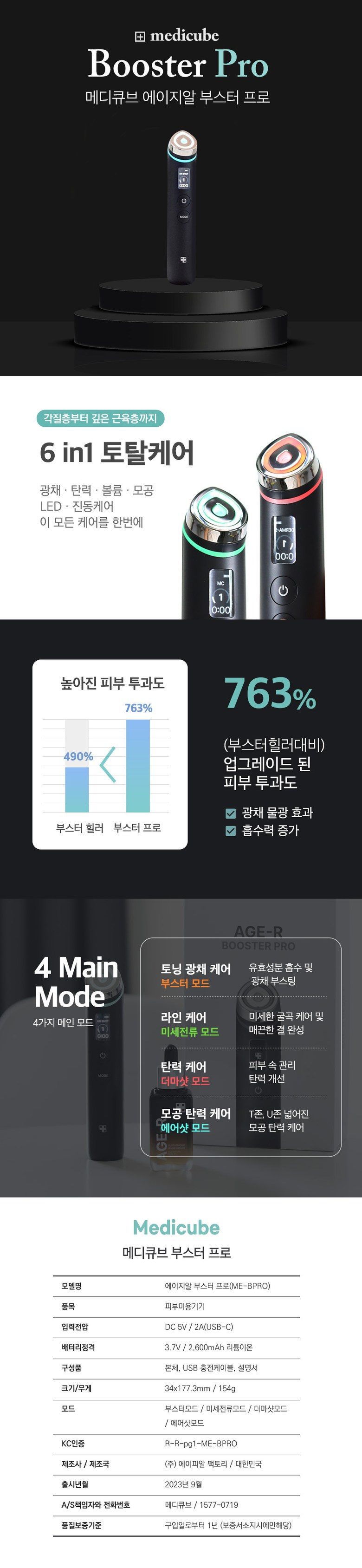 [어메이징팜] 메디큐브 정품 에이지알 부스터 프로