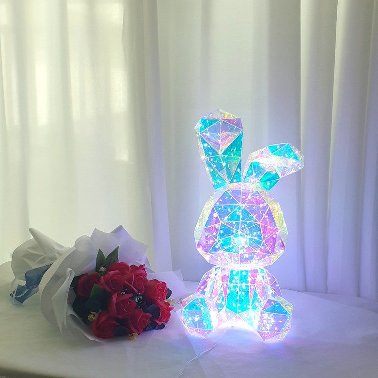 무드등 수유등 토끼 LED홀로그램 인테리어조명 수면등 침실무드등